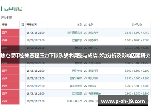 焦点德甲密集赛程压力下球队战术调整与成绩波动分析及影响因素研究
